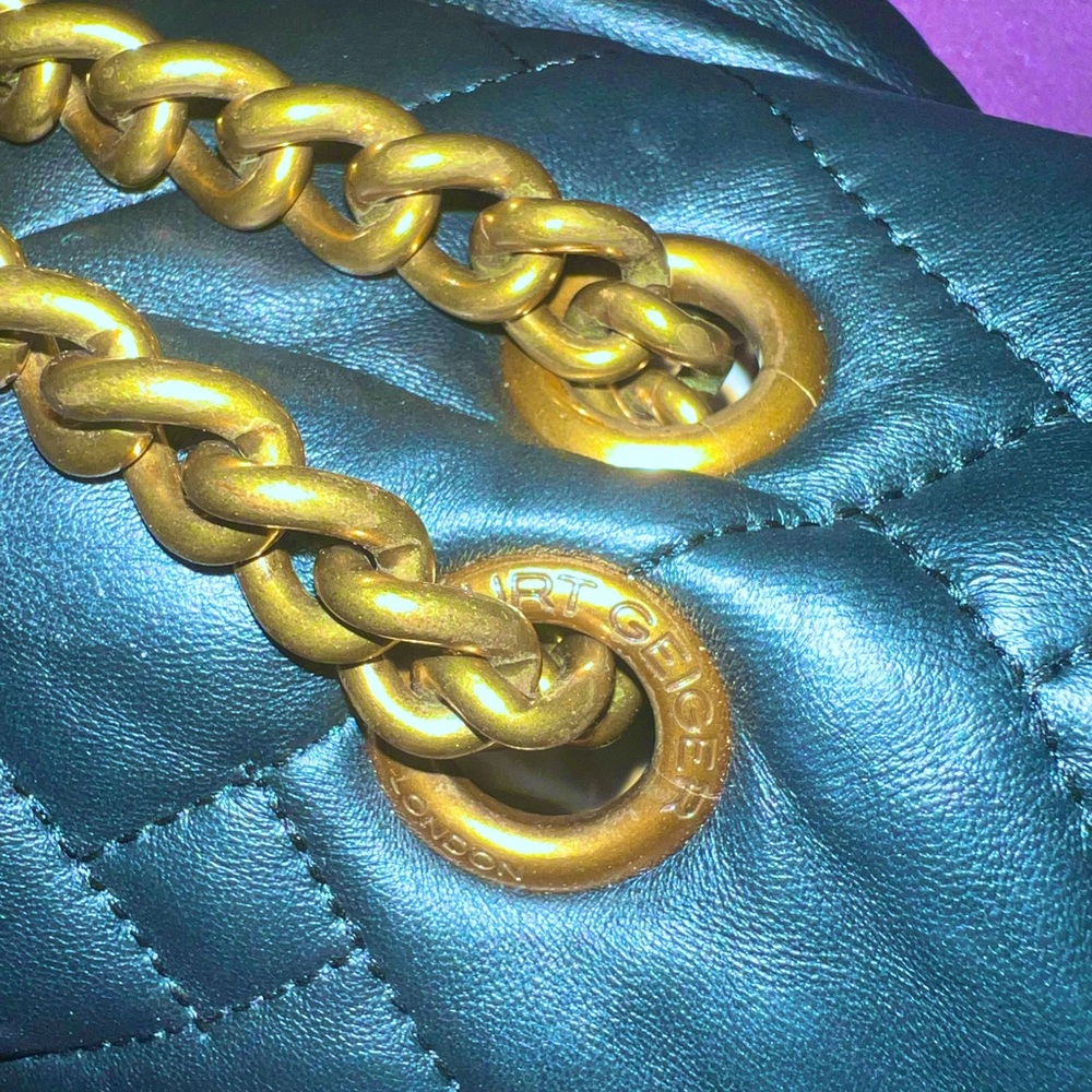 Kurt Geiger Black Quilted Leather Shoulder Bag - Picture 3 of 12